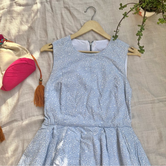 Baby Blue Floral Dress - Picture 2 of 5